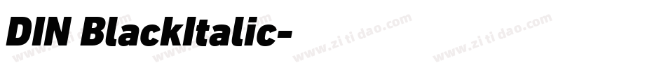 DIN BlackItalic字体转换